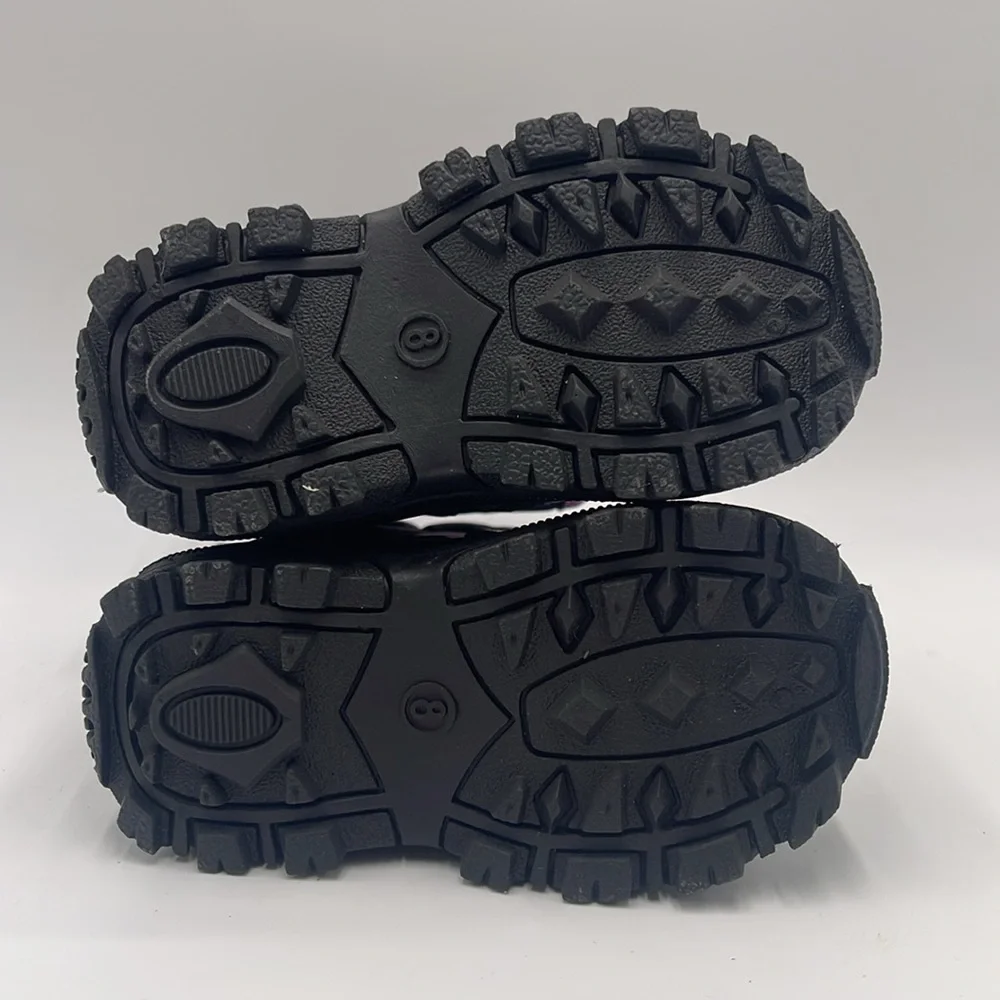 NWT Tundra Kids Thermal Snow Boots – Black/Purple Size 8 - Picture 6 of 15